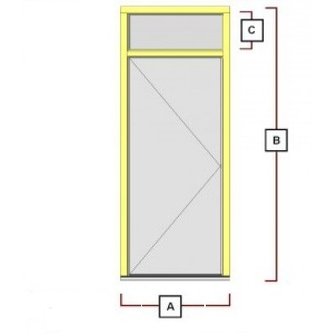 Hardhouten deurkozijn (bovenlicht) met een SD-achterdeur