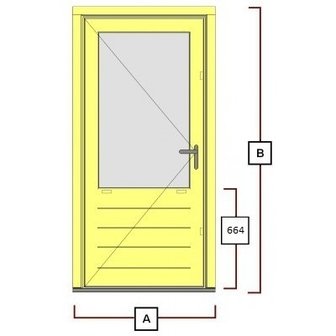 hardhouten deurkozijn inclusiefdeur WK046