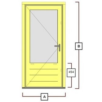 hardhouten deurkozijn inclusiefdeur WK044