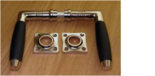 DEURKRUK-TON-400-NIKKEL-EBBENHOUT-SET-MET-ROZET
