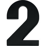 Huiscijfer nr. 2 modern 160mm mat zwart Huiscijfer nr. 2 modern 160mm mat zwart