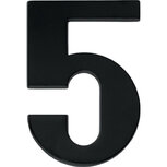 Huiscijfer nr. 5 modern 160mm mat zwart Huiscijfer nr. 5 modern 160mm mat zwart