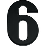 Huiscijfer nr. 6 modern 160mm mat zwart Huiscijfer nr. 6 modern 160mm mat zwart
