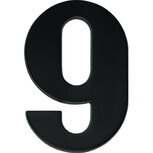 Huiscijfer nr. 9 modern 160mm mat zwart Huiscijfer nr. 9 modern 160mm mat zwart