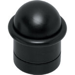 Deurstop met ring mat zwart