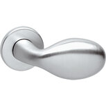 Knopkruk druppelvorm op rozet chroom mat Knopkruk druppelvorm op rozet chroom mat