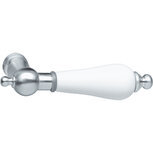 Gatdeel peer zwaar chroom mat/porselein Gatdeel peer zwaar chroom mat/porselein