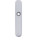 Langschild ovaal PC85 chroom mat