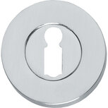 Sleutelplaatje rond verdekt chroom mat Sleutelplaatje rond verdekt chroom mat