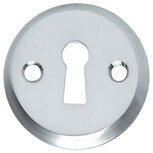 Sleutelplaatje schroefgat chroom mat Sleutelplaatje schroefgat chroom mat