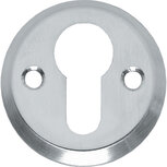 PC-plaatje schroefgat chroom mat PC-plaatje schroefgat chroom mat