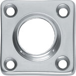 Rozet vierkant chroom mat Rozet vierkant chroom mat