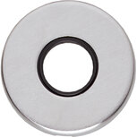 Rozet rond verdekt kunststof chroom mat Rozet rond verdekt kunststof chroom mat