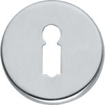 Sleutelplaatje rond verdekt kunststof chroom mat Sleutelplaatje rond verdekt kunststof chroom mat