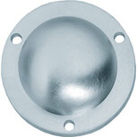 Afdekplaatje tbv bout voordeurknop chroom mat Afdekplaatje tbv bout voordeurknop chroom mat