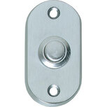 Beldrukker ovaal chroom mat Beldrukker ovaal chroom mat