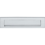 Briefplaat met klep/rand chroom