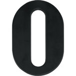 Huiscijfer nr. 0 modern 160mm mat zwart Huiscijfer nr. 0 modern 160mm mat zwart