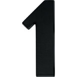 Huiscijfer nr. 1 modern 160mm mat zwart Huiscijfer nr. 1 modern 160mm mat zwart