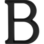 Huisletter B 50mm mat zwart Huisletter B 50mm mat zwart