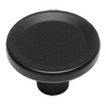 Knop rond groot mat zwart