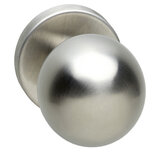 Knop bol vast op rozet 10mm verdekt RVS Knop bol vast op rozet 10mm verdekt RVS