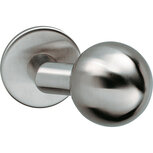 Knop bol/schuin vast op rozet verdekt 4mm RVS Knop bol/schuin vast op rozet verdekt 4mm RVS