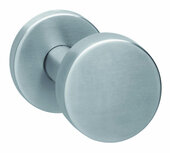Knop 224611 rond verkropt vast op ø53 rozet staal 7mm nok met stift M10/8x89 RVS Knop 224611 rond verkropt vast op ø53 rozet staal 7mm nok met stift M10/8x89 RVS
