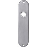 Kortschild ovaal 175x41mm alleen sleutelgat RVS