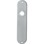 Kortschild ovaal 175x41mm profielcilindergat 72mm RVS