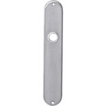 Langschild ovaal 220x41mm blind/profielcilindergat 72mm RVS