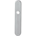 Langschild ovaal 220x41mm profielcilindergat 92mm RVS