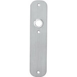 Schild plat 190x42x2mm profielcilindergat 55mm RVS