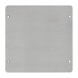 Schild vierkant geheel blind RVS