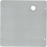 Schild links vierkant 180x180mm WC72/8mm RVS