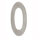 Huiscijfer nr. 0 150mm RVS Huiscijfer nr. 0 150mm RVS