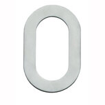 Huiscijfer 0 100mm (met pin) RVS Huiscijfer 0 100mm (met pin) RVS