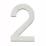 Huiscijfer 2 100mm (met pin) RVS Huiscijfer 2 100mm (met pin) RVS