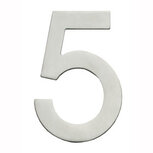 Huiscijfer 5 100mm (met pin) RVS Huiscijfer 5 100mm (met pin) RVS