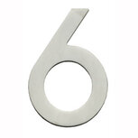 Huiscijfer 6 100mm (met pin) RVS Huiscijfer 6 100mm (met pin) RVS