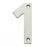 Huiscijfer 1 100mm opschroevend RVS Huiscijfer 1 100mm opschroevend RVS