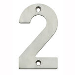 Huiscijfer 2 100mm opschroevend RVS Huiscijfer 2 100mm opschroevend RVS