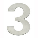 Huiscijfer 3 150x2mm breed RVS Huiscijfer 3 150x2mm breed RVS