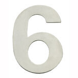 Huiscijfer 6 150x2mm breed RVS Huiscijfer 6 150x2mm breed RVS