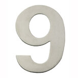Huiscijfer 9 150x2mm breed RVS Huiscijfer 9 150x2mm breed RVS