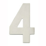 Huiscijfer 4 120mm RVS Huiscijfer 4 120mm RVS