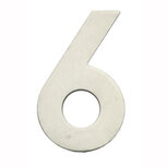 Huiscijfer 6 120mm RVS Huiscijfer 6 120mm RVS