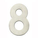 Huiscijfer 8 120mm RVS Huiscijfer 8 120mm RVS