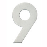Huiscijfer 9 120mm RVS Huiscijfer 9 120mm RVS
