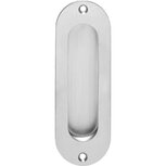 Schuifdeurkom ovaal 120x40mm met schroefgaten RVS